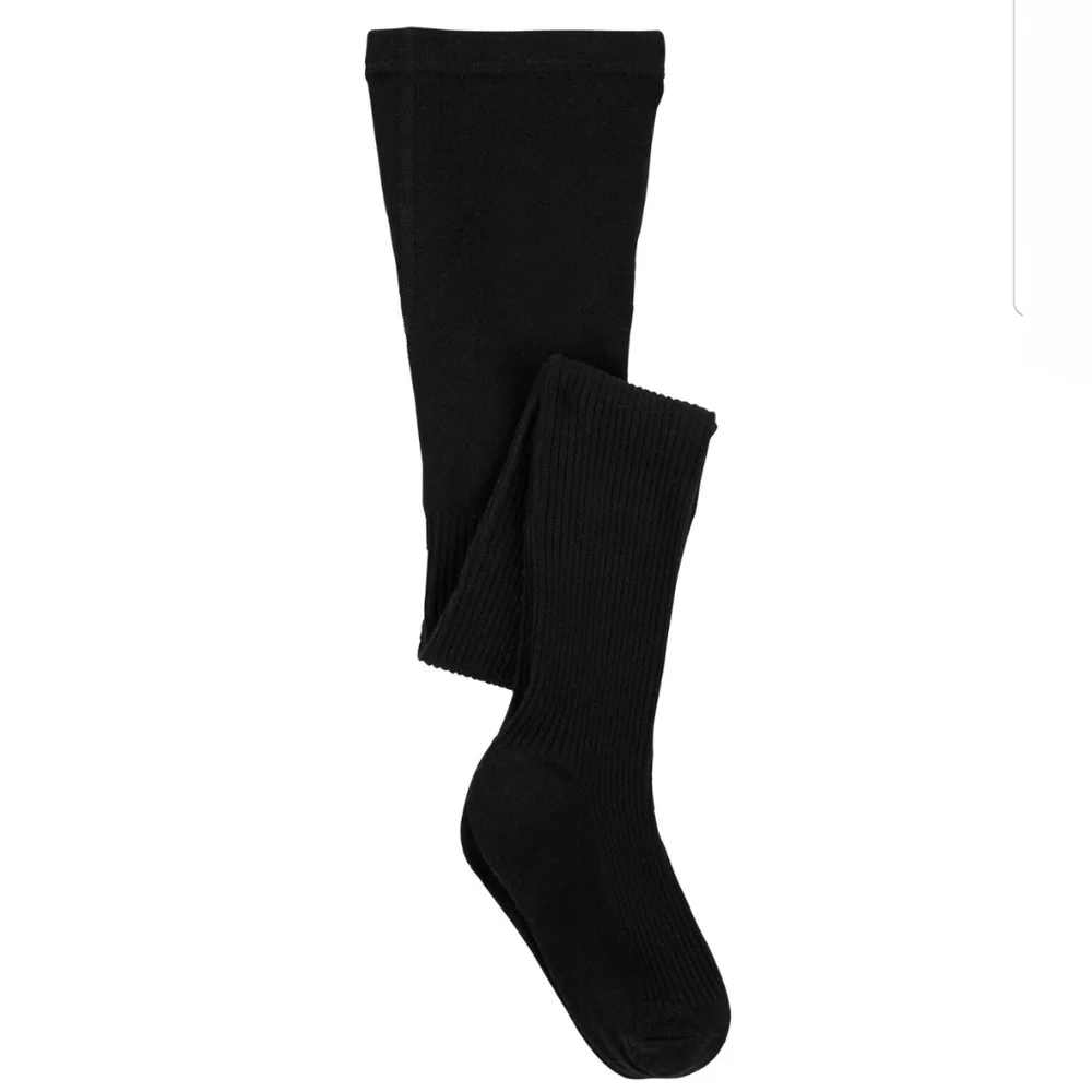 Carter's Black Ribbed Tights size 8&Up